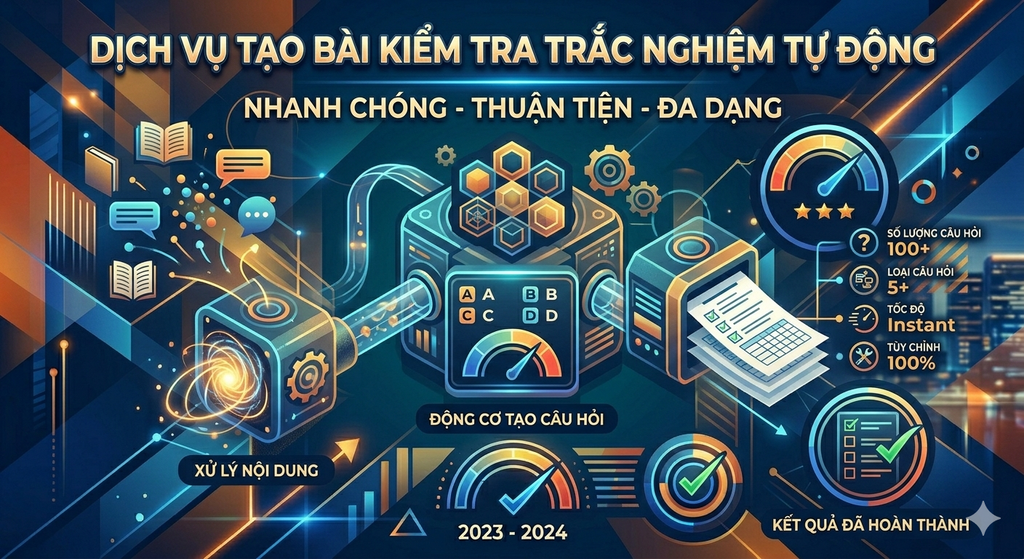 Dịch vụ tạo bài kiểm tra trắc nghiệm